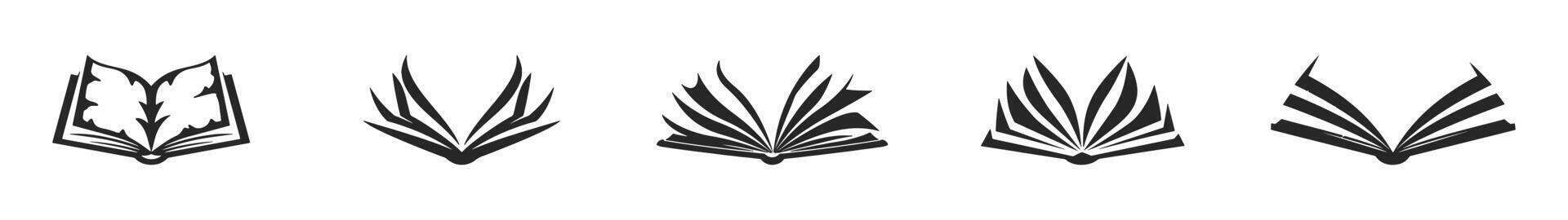 Book icons collection. Literature book icons set. Various Books Icon Set. Isolated on white background. vector