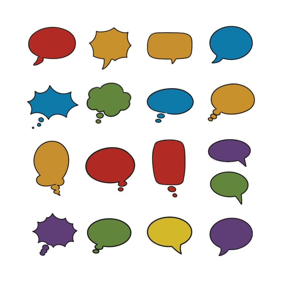 Thought Balloon Collection Message Bubble vector