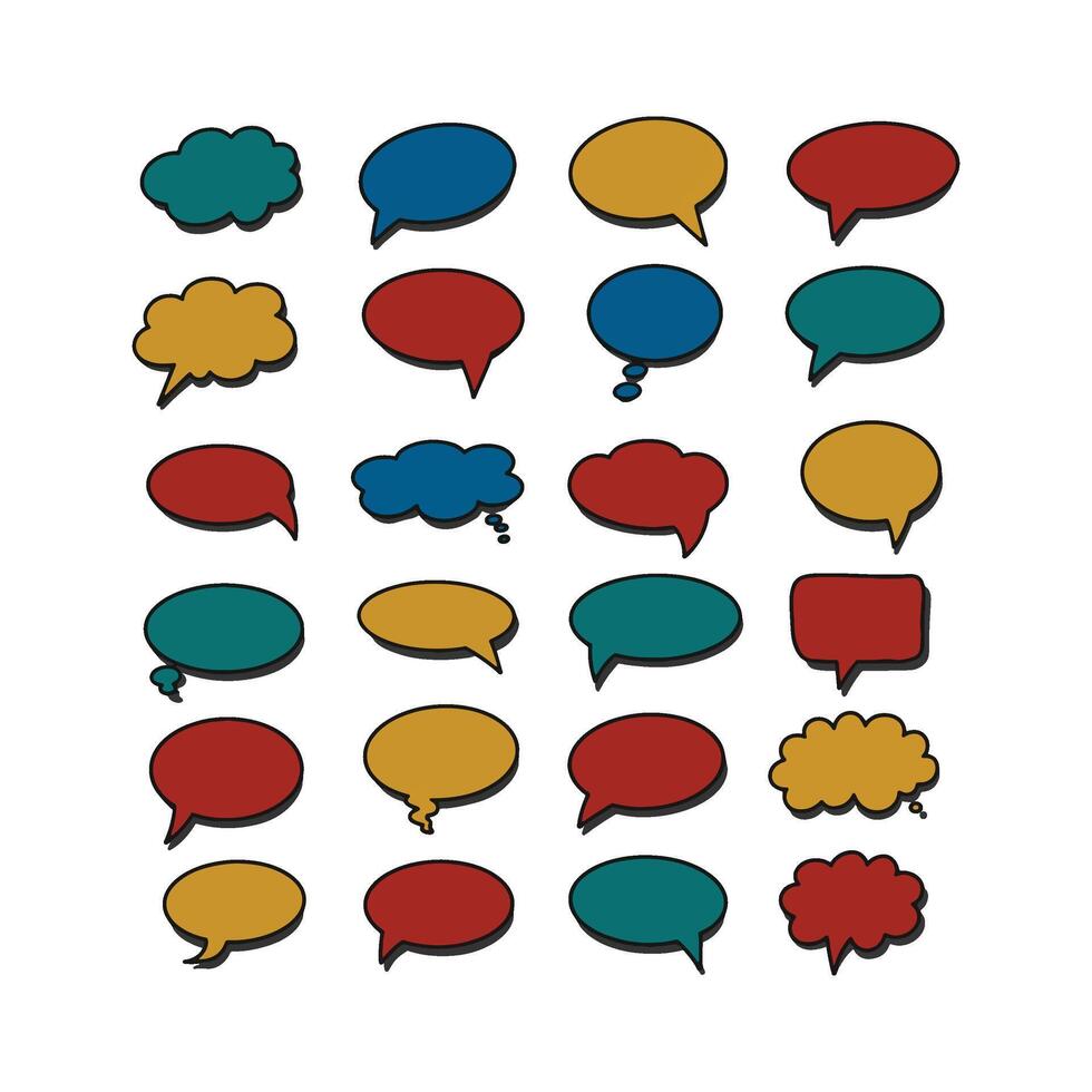 Modern Speech Balloon Set for Digital Messaging and Creativity vector