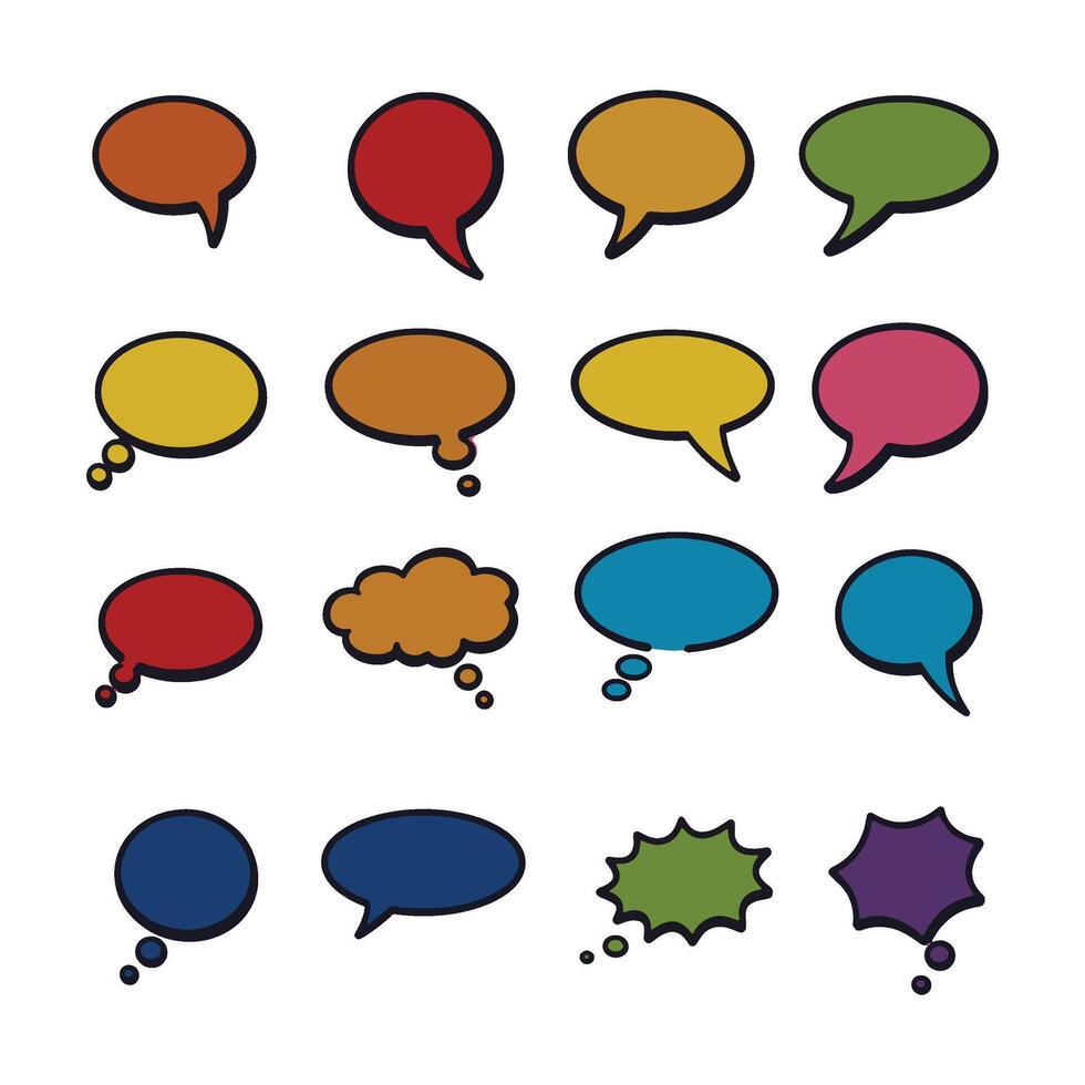 Social Media Chat Balloon Elements for Fun and Expressive Design vector
