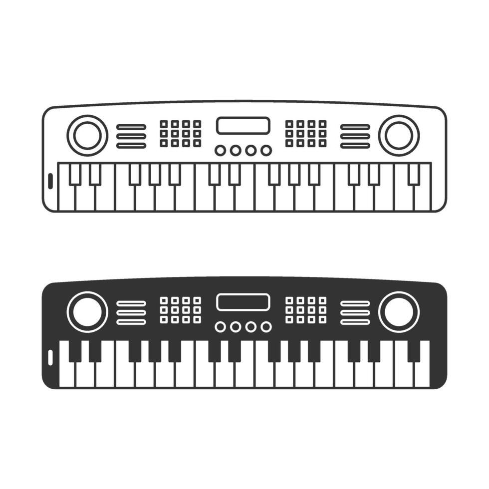 Keyboard Musical Instrument Silhouette vector