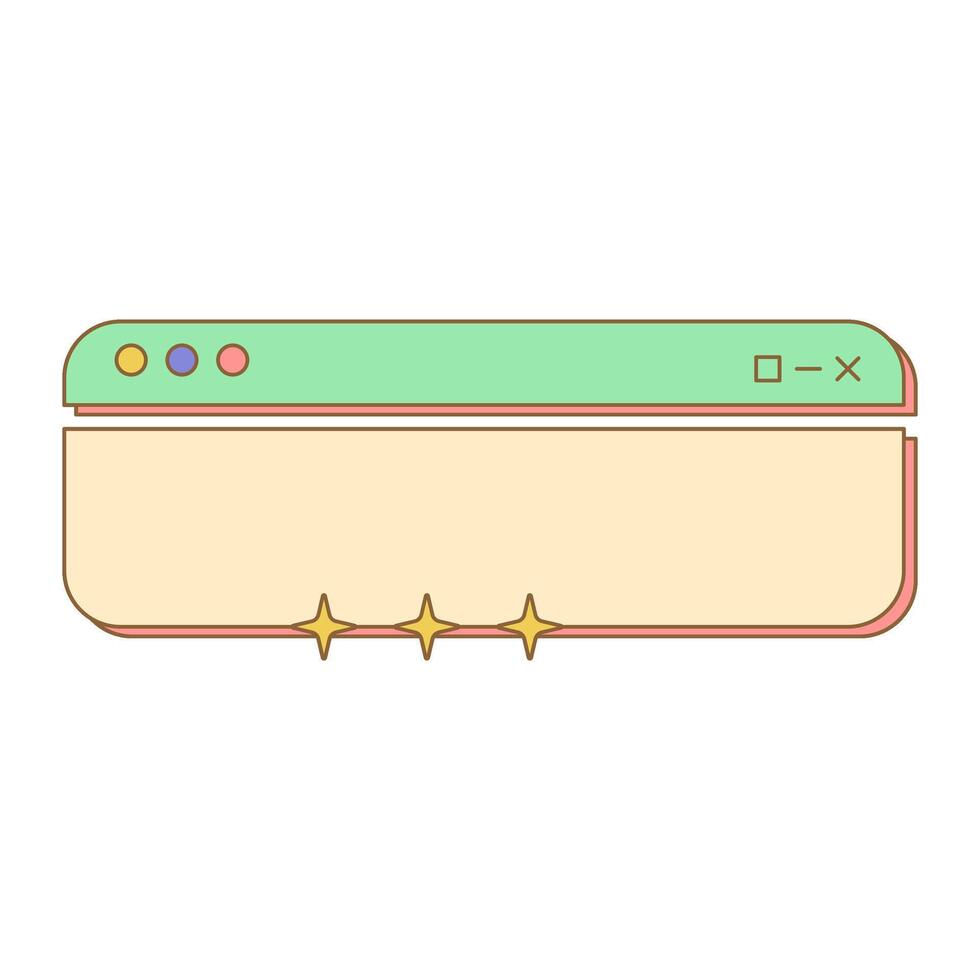 Retro Text Box Design vector