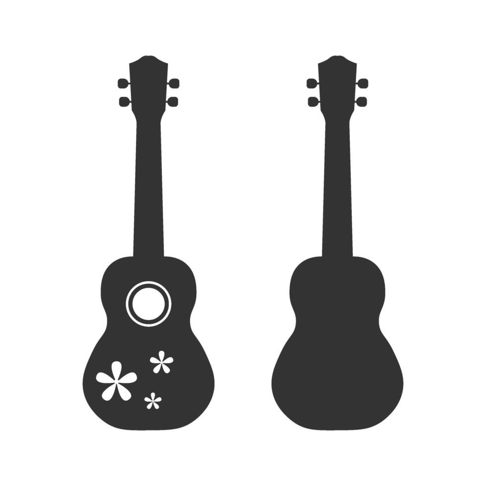 Ukulele Musical Instrument Silhouette vector