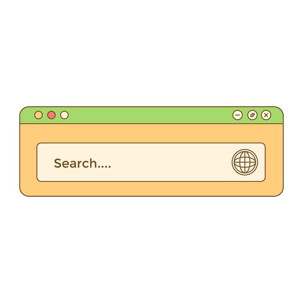 Retro Search UI clipart vector