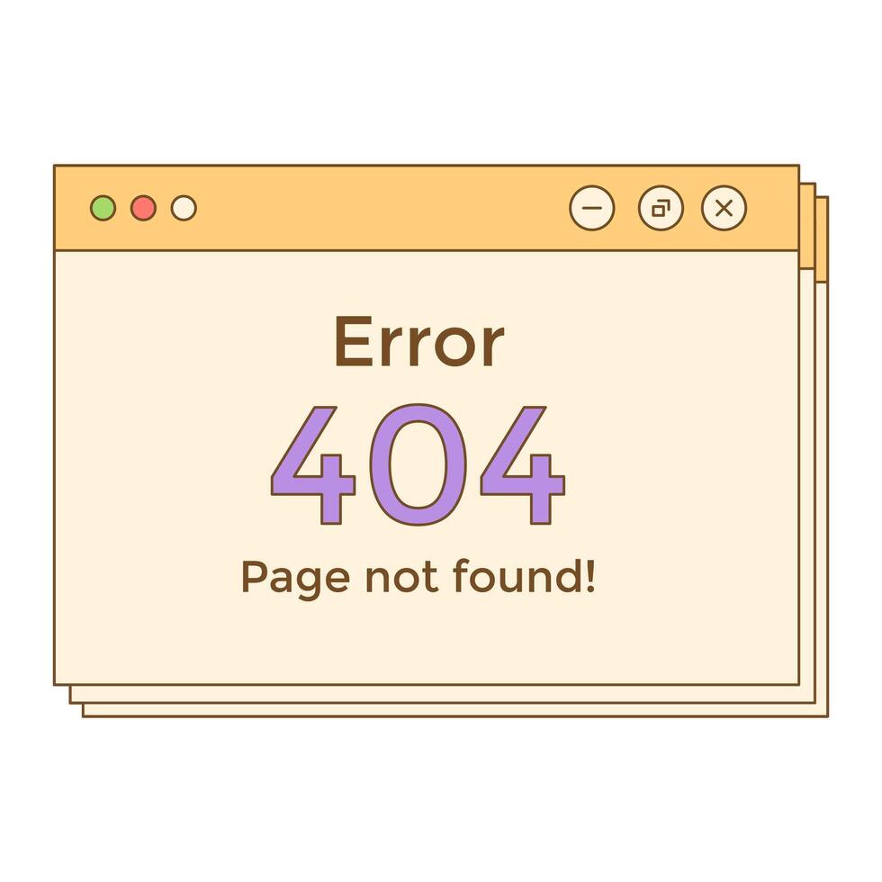 retro error 404 ui clipart vector