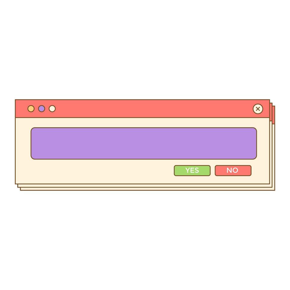 Retro Agreement Tab UI clipart vector