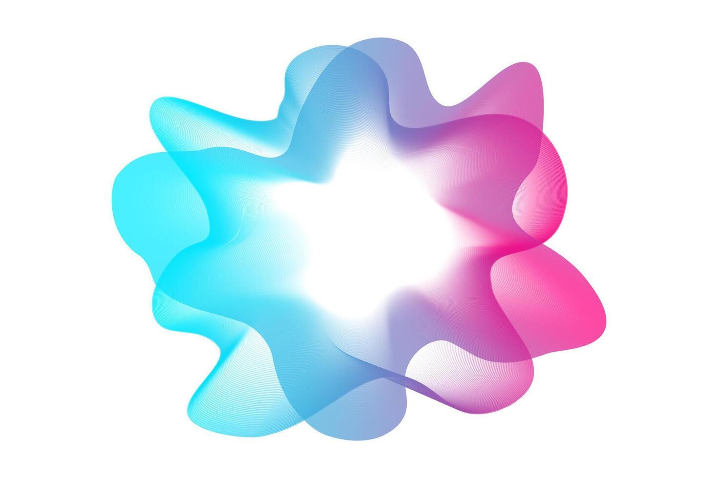 Neon sound waves. Sound lines, radial spectrum. Colorful cover for a musical poster and album. Radial spectrum, pulse wave, vector