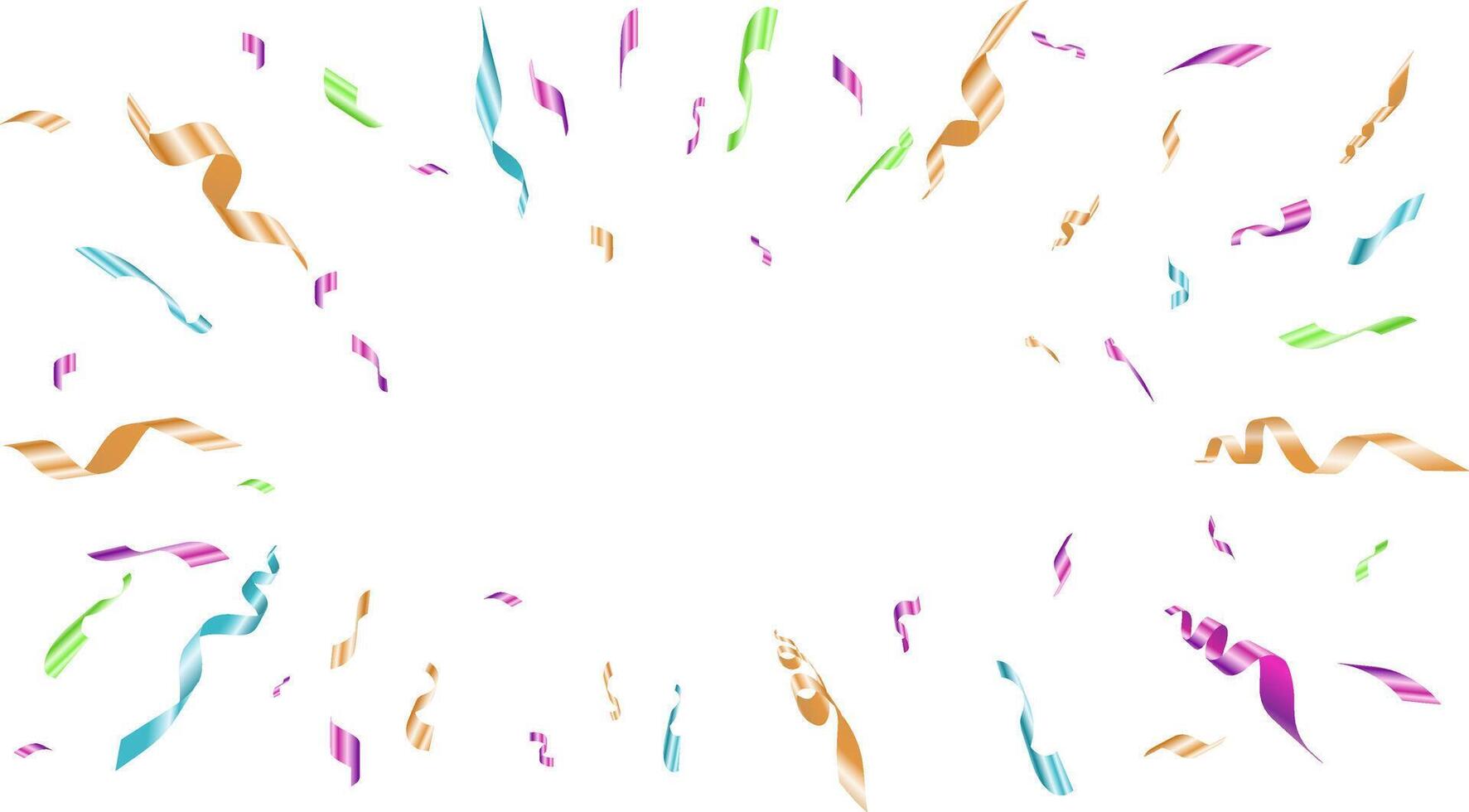 Confetti color explosion. Shiny flying pieces of foil. holiday frame for a carnival and postcards for parties vector