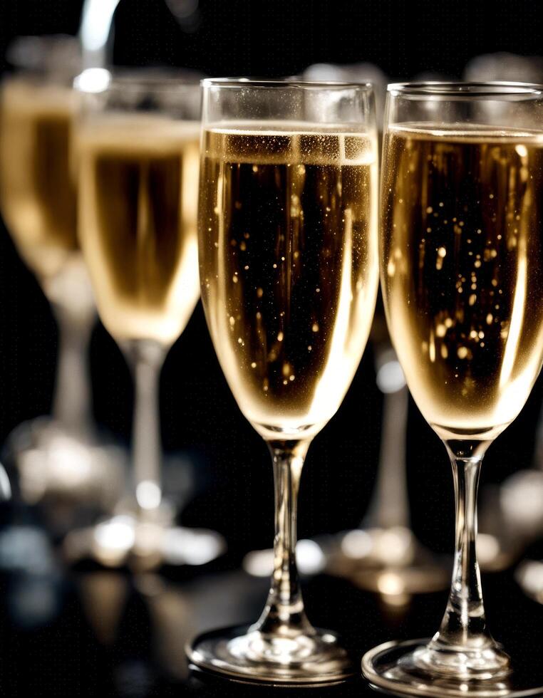 bubble black bar background bubbly booze celebrate beverage anniversary champagne glasses alcohol photo