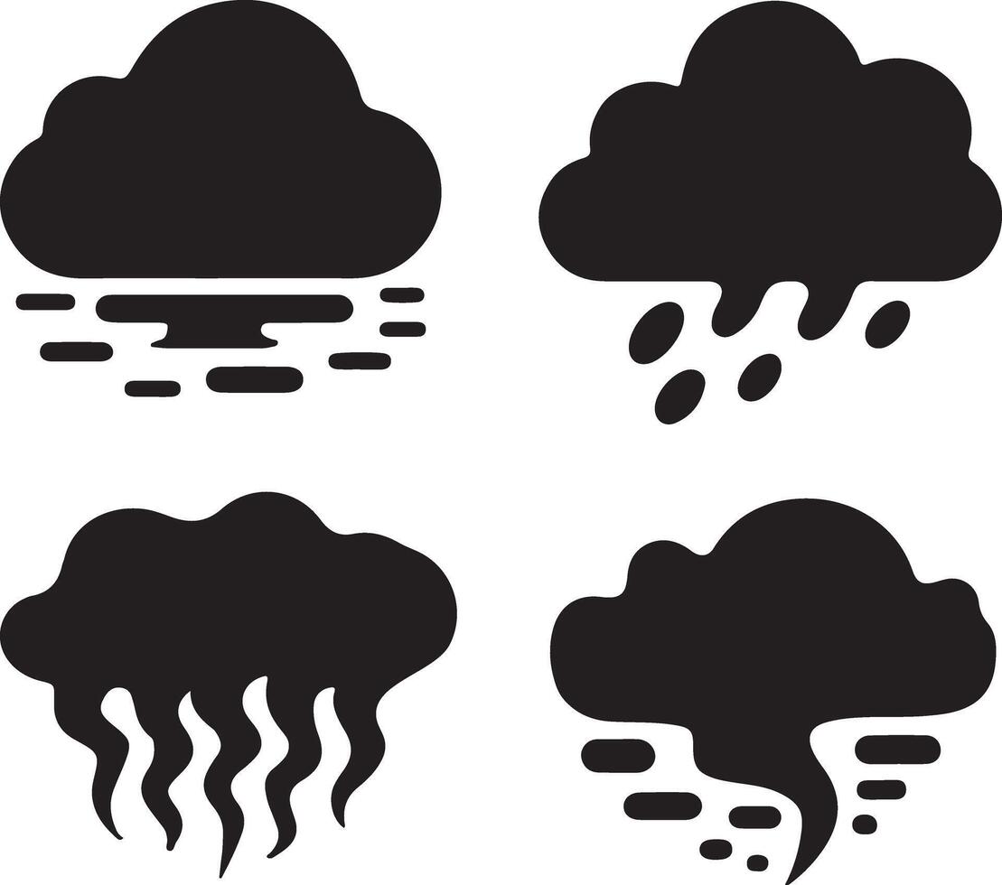 Elegant Floating Cloud set Art and illustration vector