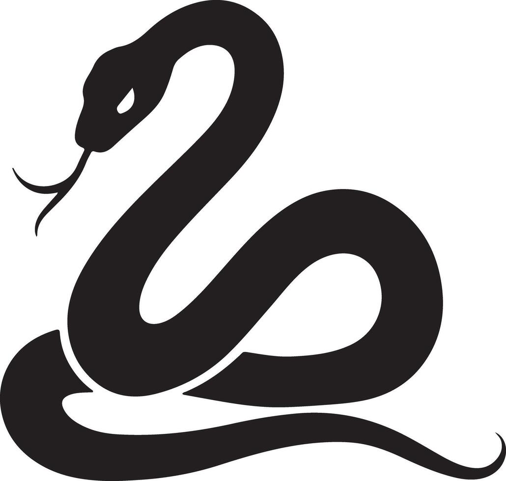 Minimalist Snake Silhouette Design vector