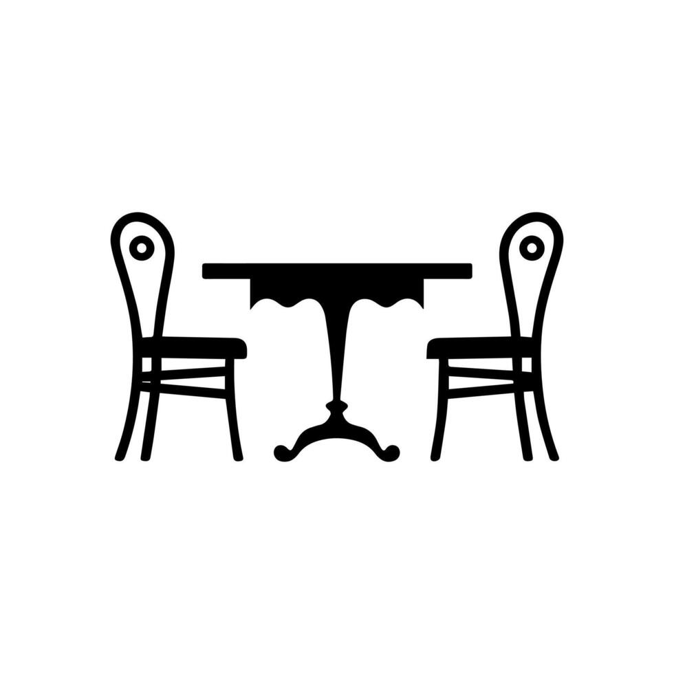 Table silhouette art Illustration Design vector