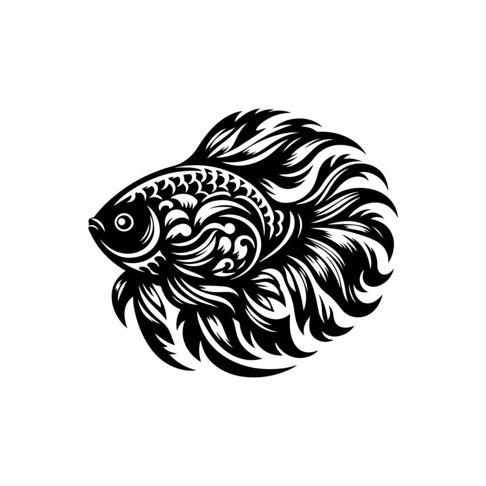 Fish Silhouette Design art Illustration vector