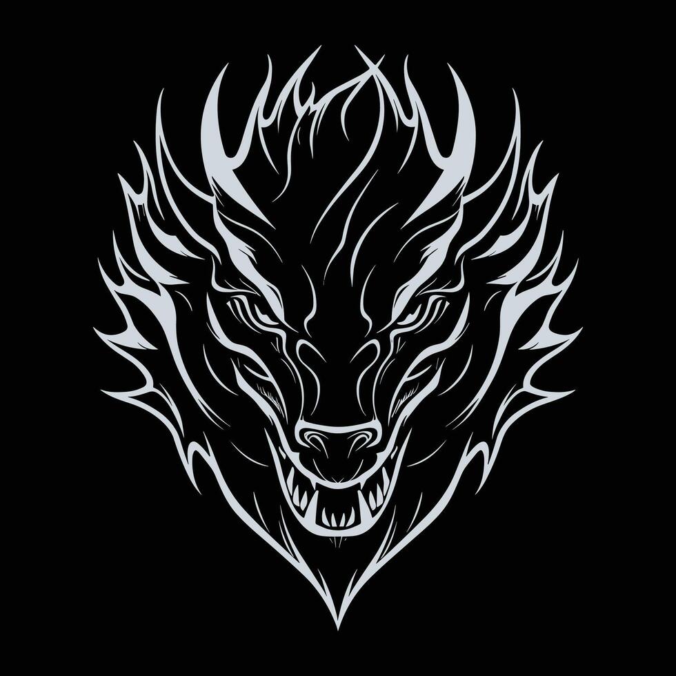 Intricate Gate lion head Design vector