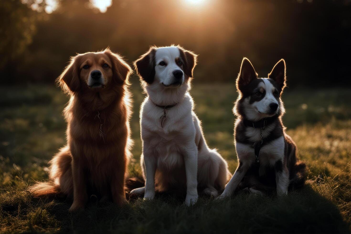 chiens soleil groupe au seated dog cotton friendship puppy animal group obedience race cocker bulldog baby training whole bichon beauty french fox terrier photo