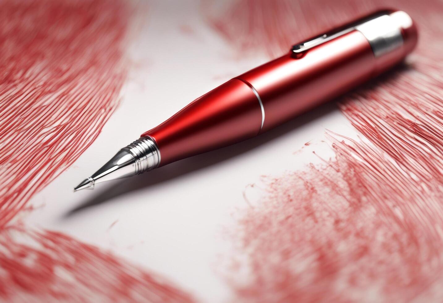 white 3d ballpoint background illustration olated red pen olated design office business set object metallic signs school ink ball icon blue education tool stationery photo