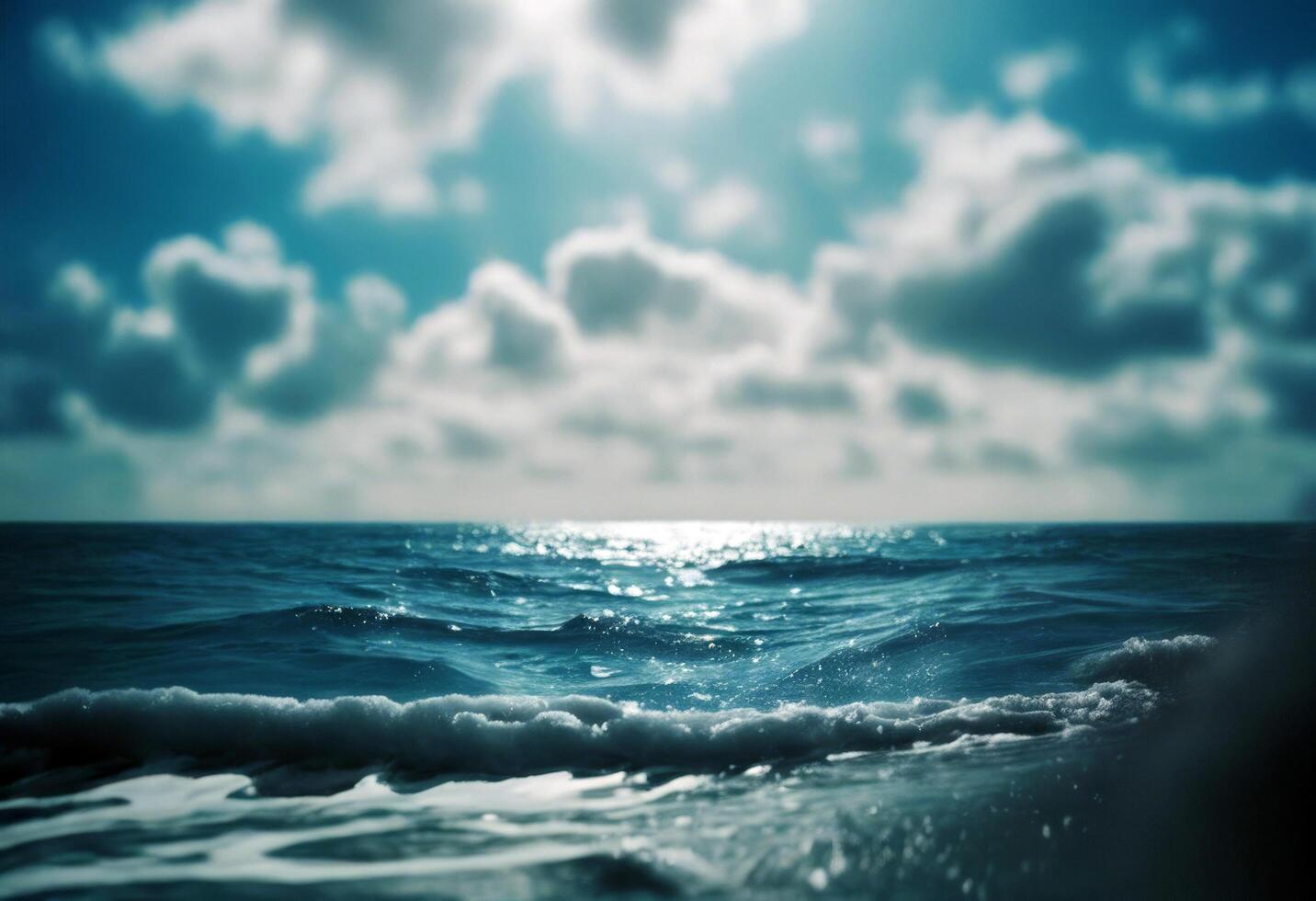blue background quote Inspirational motivation ocean photo