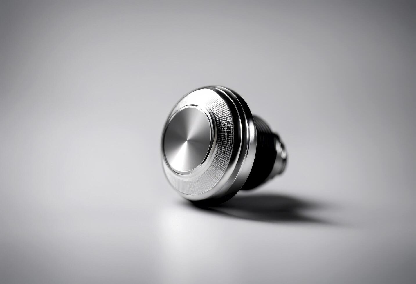 blank silver knob volume push button photo