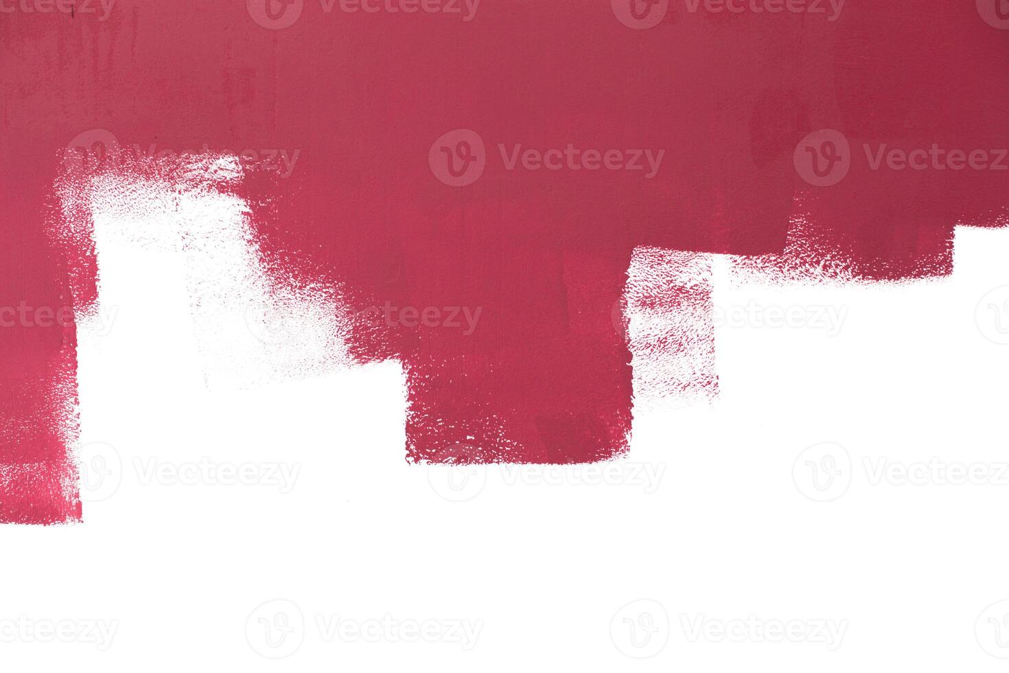Painting on white surface wall by the roller brush photo