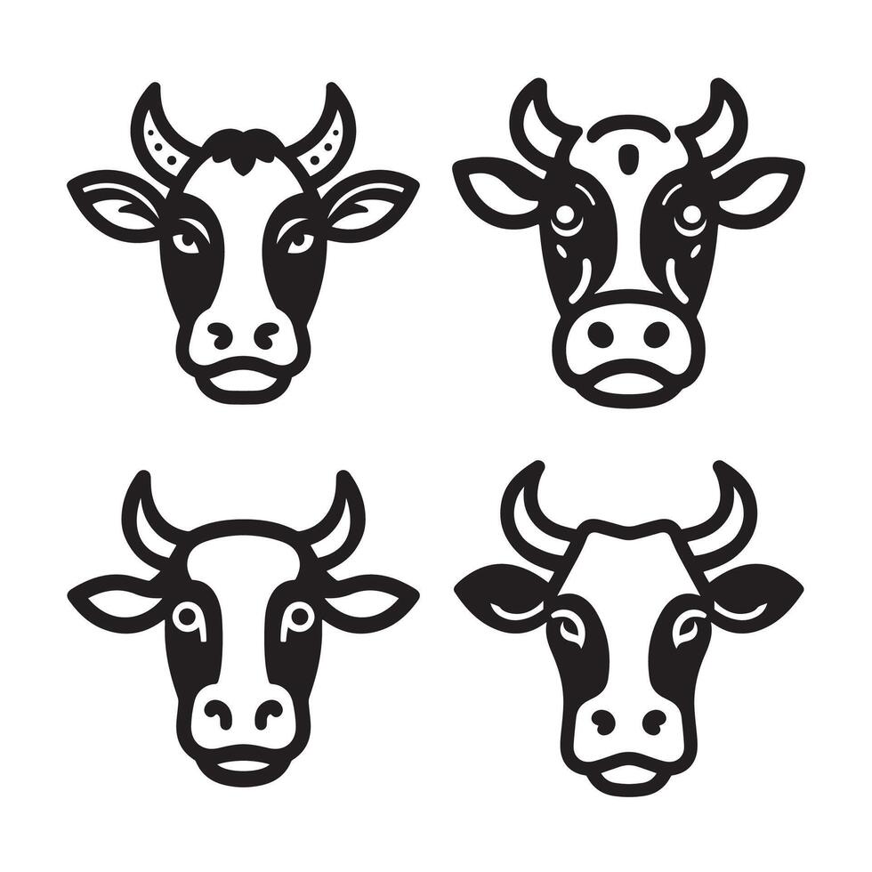 cow silhouette design vector