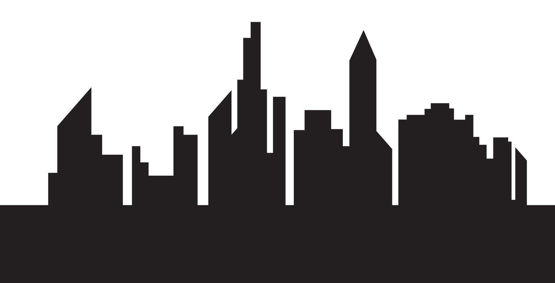 City Skyline Silhouette Design vector