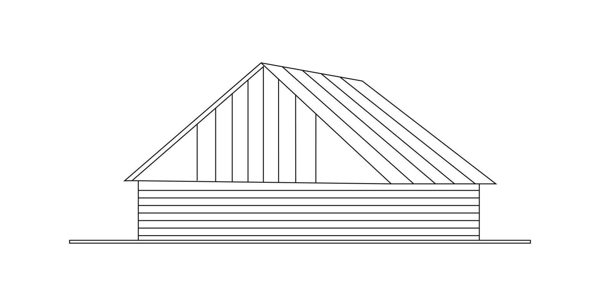 Abstract Simple house line art vector