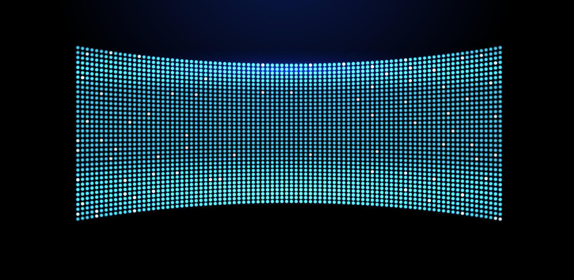 Modern curved LED display with vibrant blue lights and high-tech appeal, perfect for digital showcases and visual innovation vector