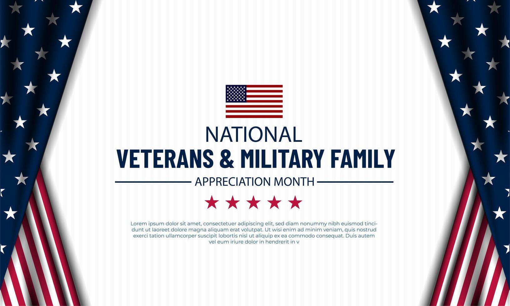 Happy National Military Appreciation Month Background Illustration vector