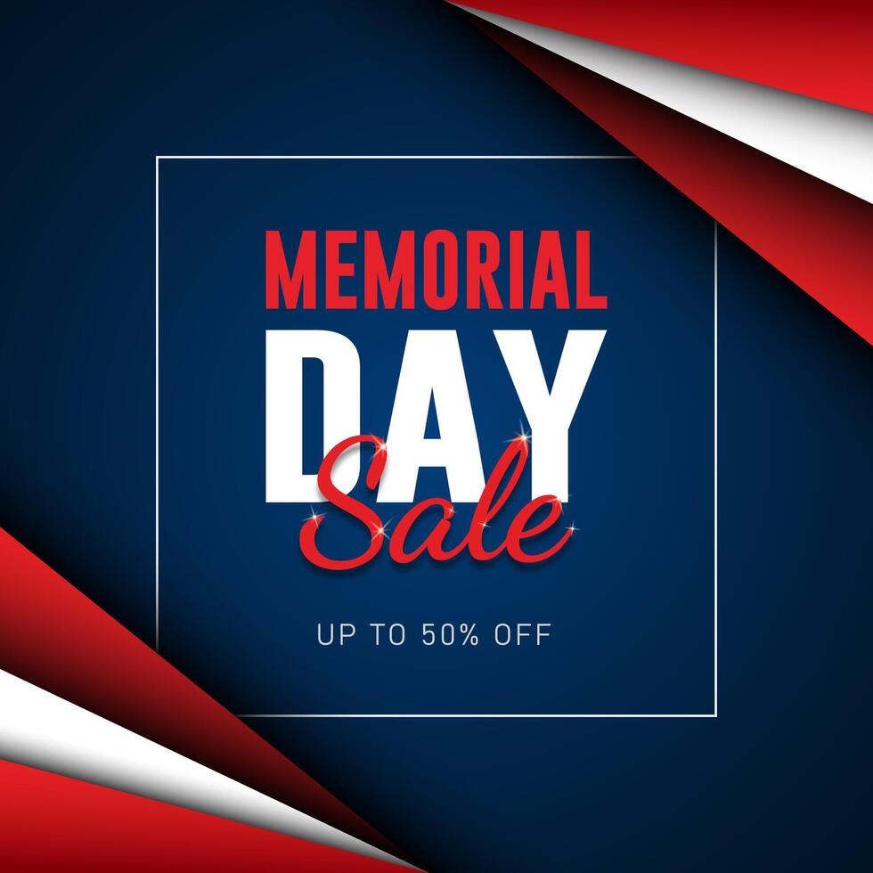 Memorial Day Sales Design Background illustration vector