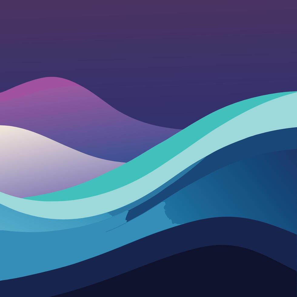 An abstract illustration of waves on a dark background vector