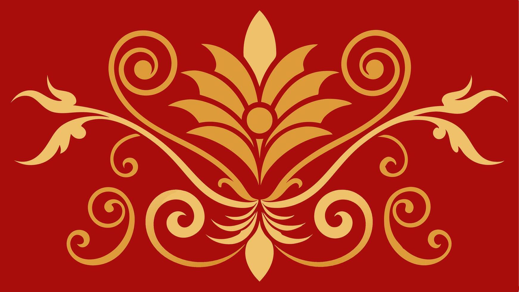 Ornate Golden Swirl Pattern with Intricate Details Ideal for Premium vector