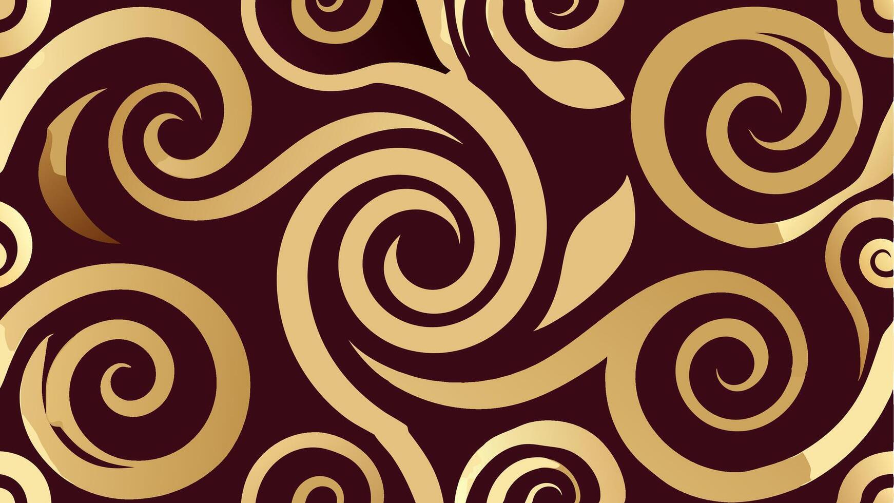 Elegant Luxury Golden Swirl Pattern with Ornate Details for Premium Background and Prints vector