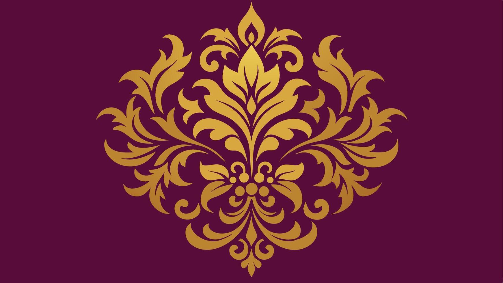 Seamless Pattern of Luxury Golden Swirls with Ornate and Elegant Design Wallpaper Textiles vector