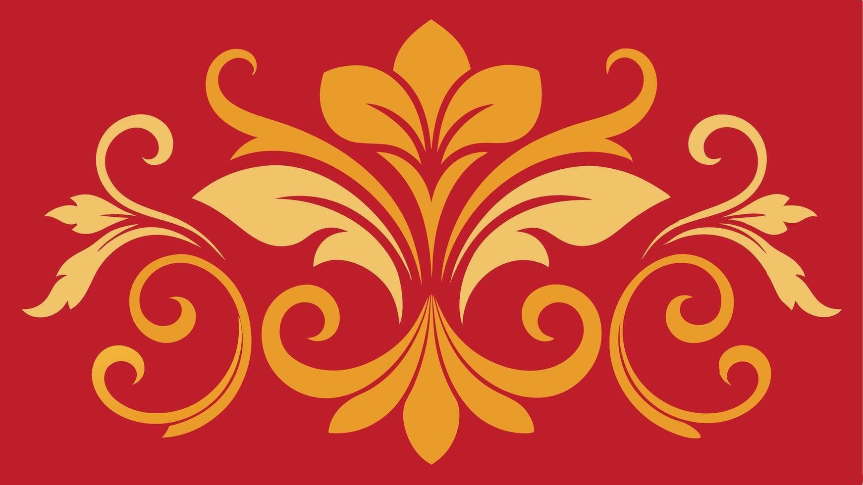 Ornate Golden Swirl Pattern with Intricate Details Ideal for Stylish Decorative Use vector