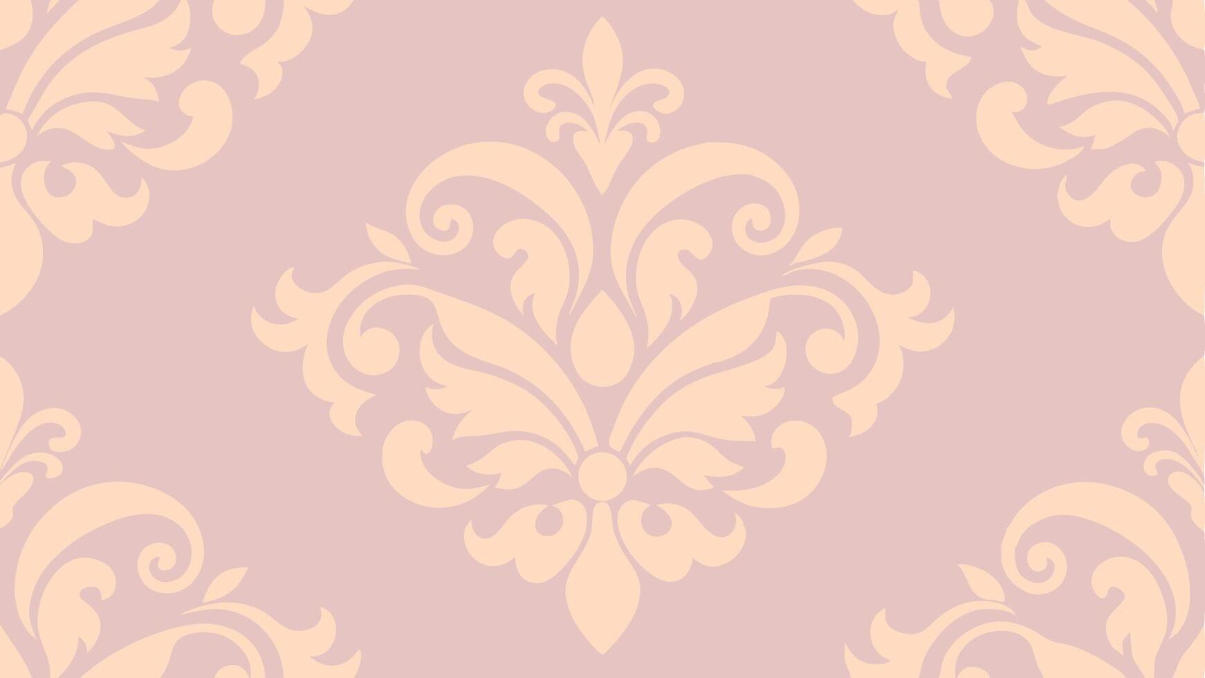 Vintage Damask Wallpaper Pattern in Soft Pastel Colors with Elegant Design vector