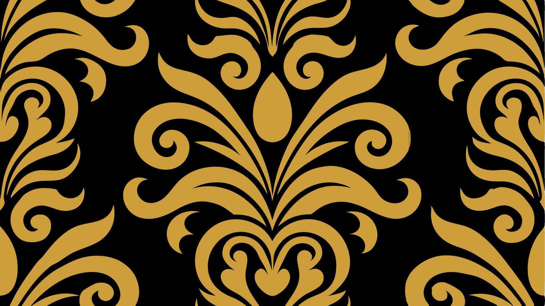 Elegant Luxury Golden Swirl Pattern with Ornate Details for Premium Background and Print vector
