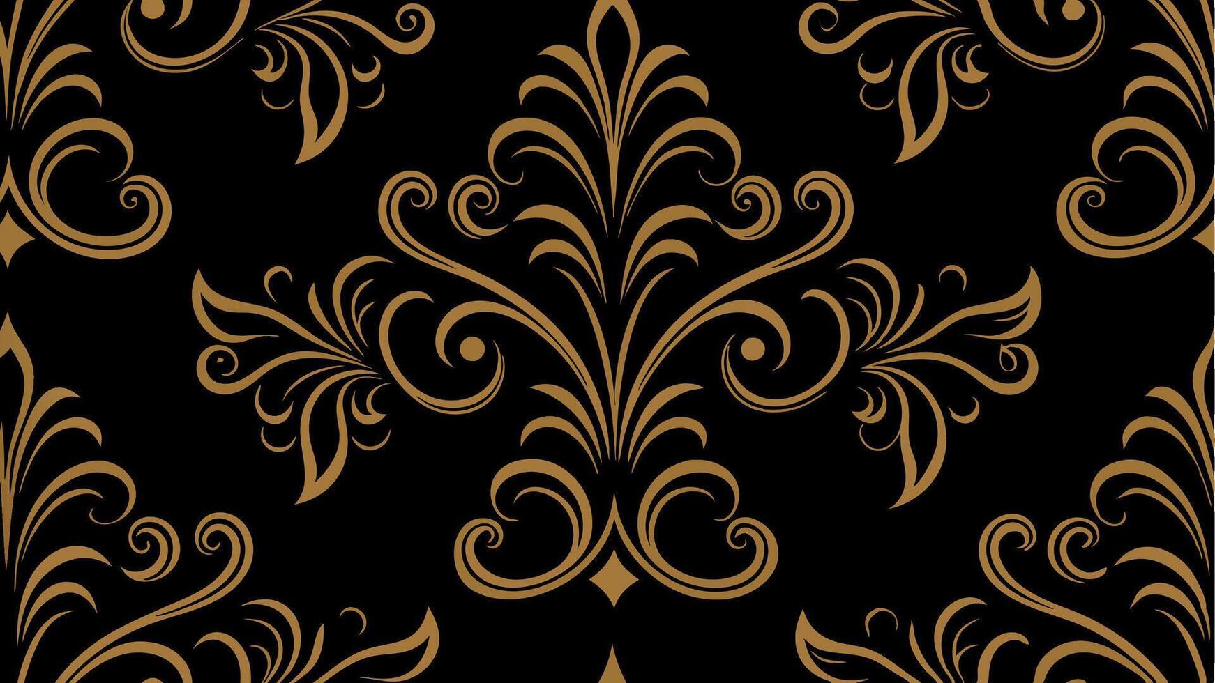 Elegant Luxury Golden Swirl Pattern with Ornate Detail Premium Backgrounds and Prints vector