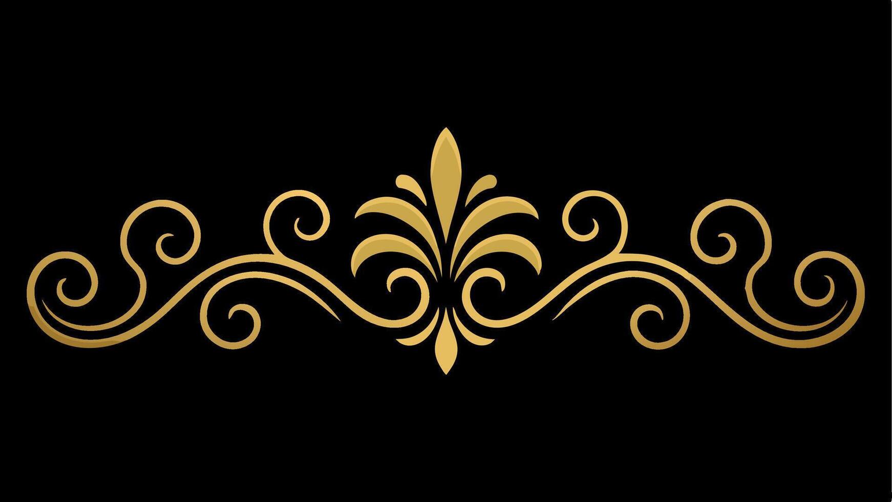 Elegant Luxury Golden Swirl Pattern with Ornate Detail for Premium Backgrounds and Prints vector