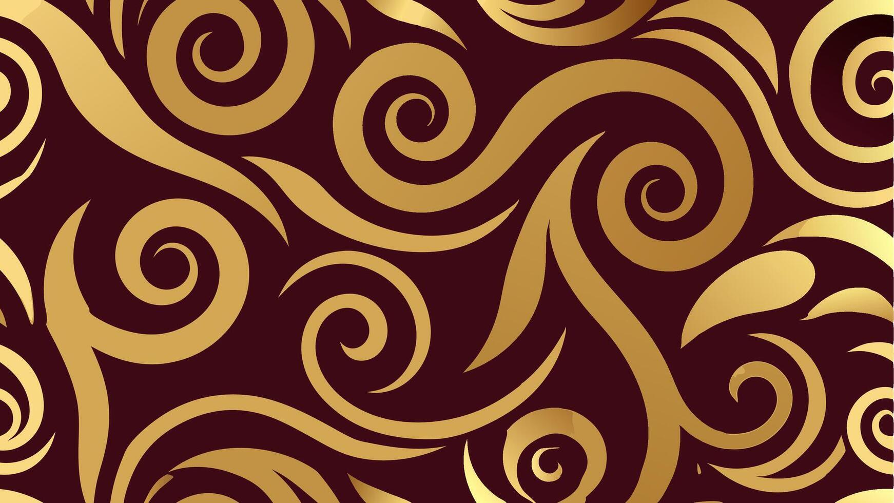 Decorative Luxury Golden Swirls Seamless Pattern Fashion Textile Interior Design vector