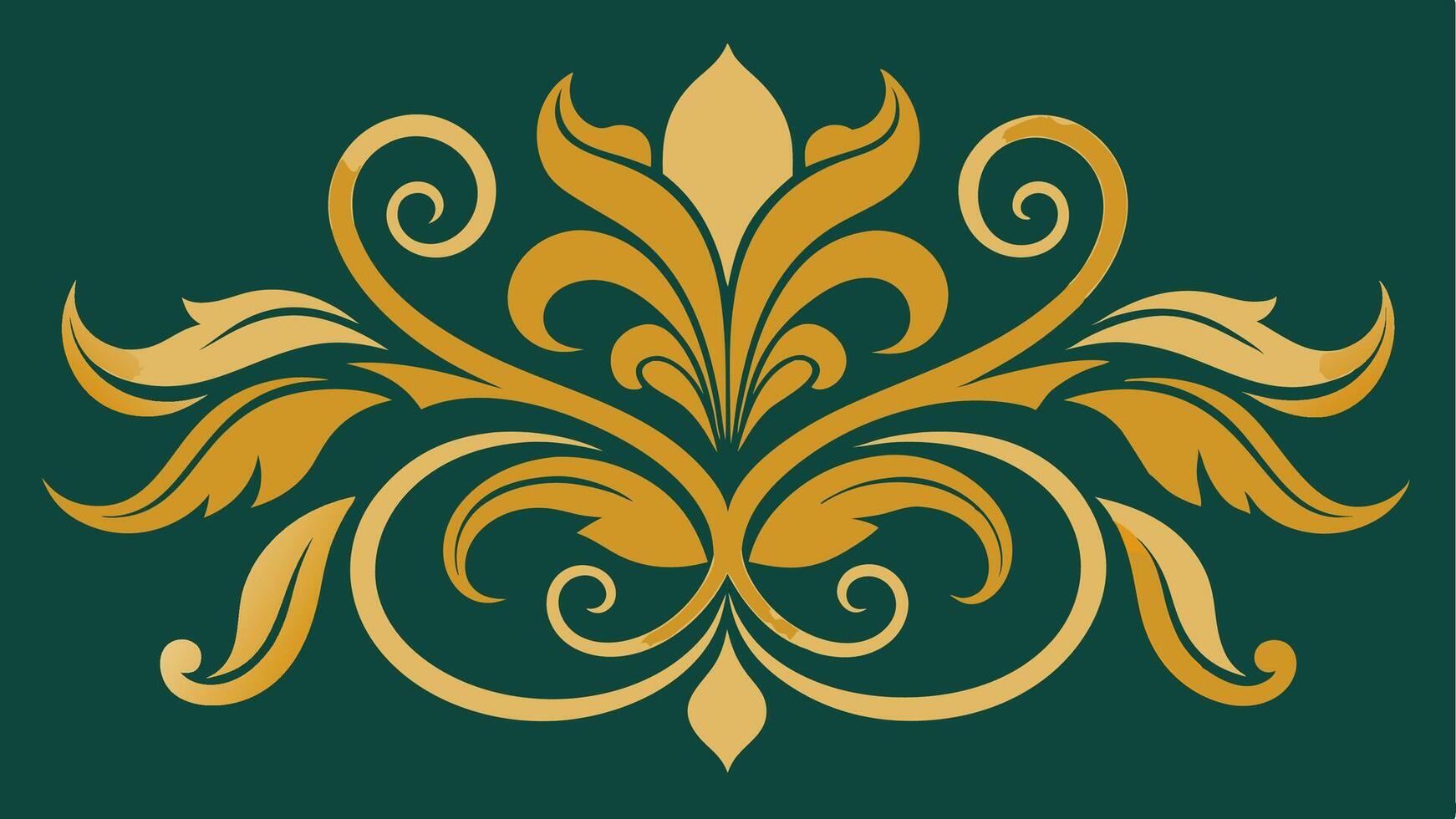 Ornate Golden Swirl Pattern with Intricate Details Ideal Stylish Decorative Use vector