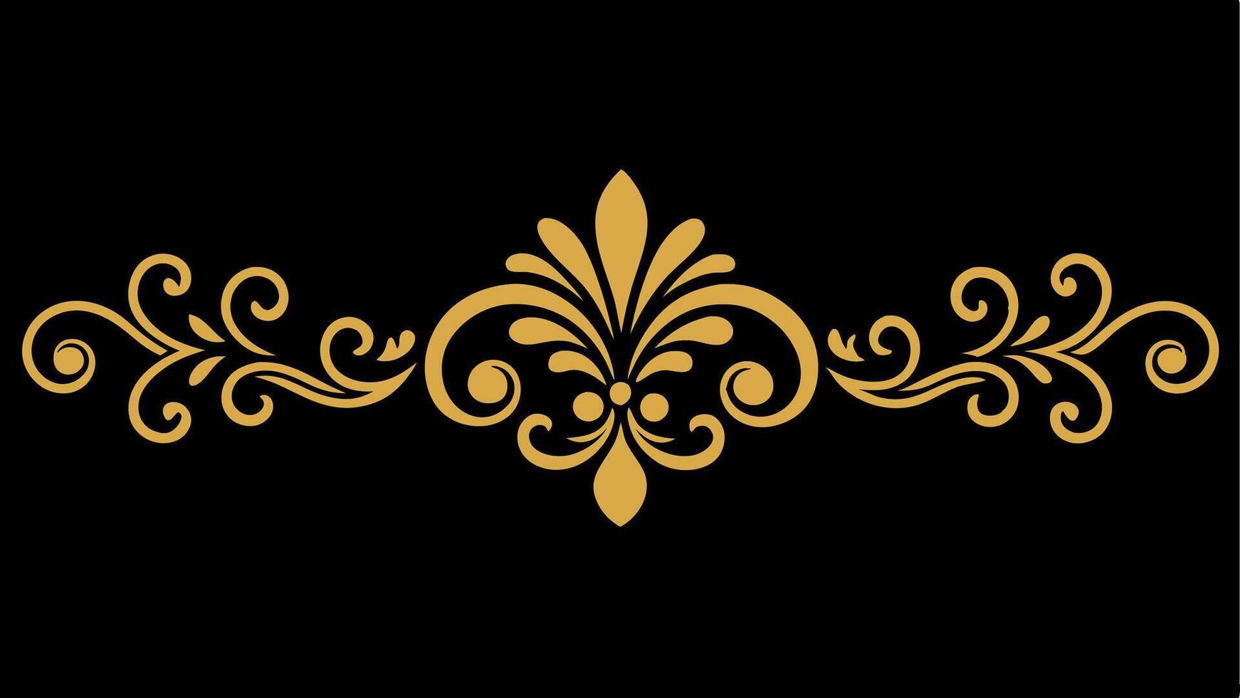 Seamless Pattern of Luxury Golden Swirls with Ornate Elegant Design Wallpaper Textiles vector