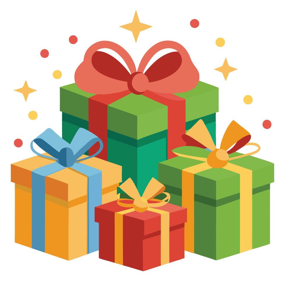 Creative gifts box illustration design on a white background vector