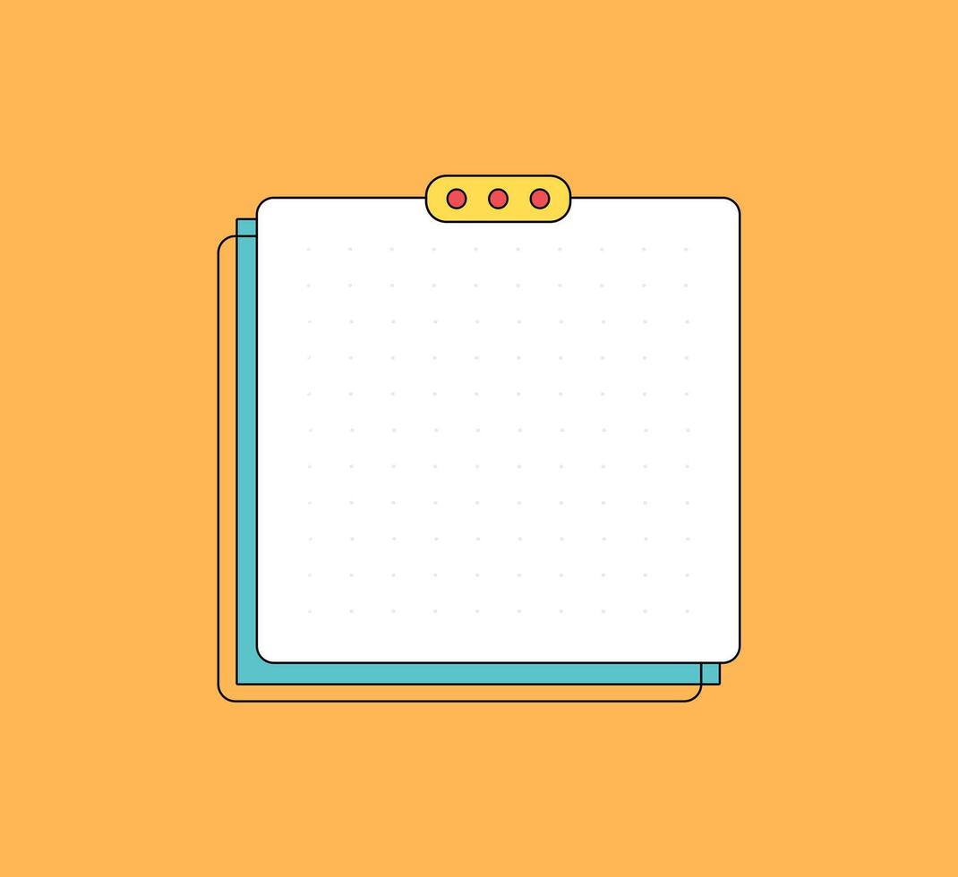 White Note Card with Dots vector