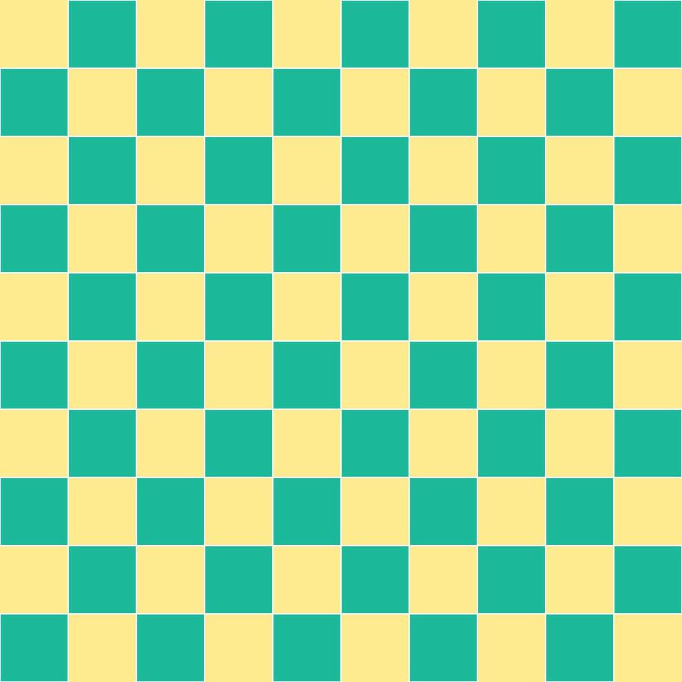 Green and yellow colors of checkerboard pattern. vector