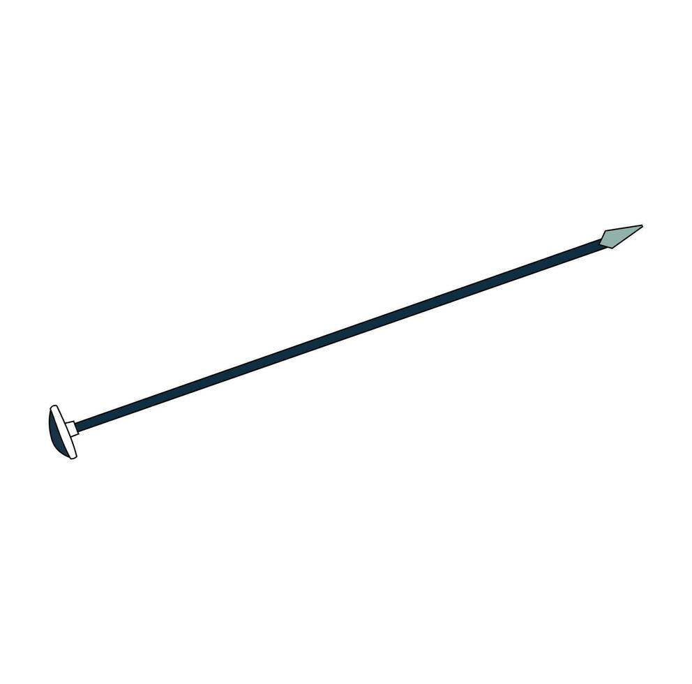 Cartoon Sharp Iron Javelin Vectors Illustration