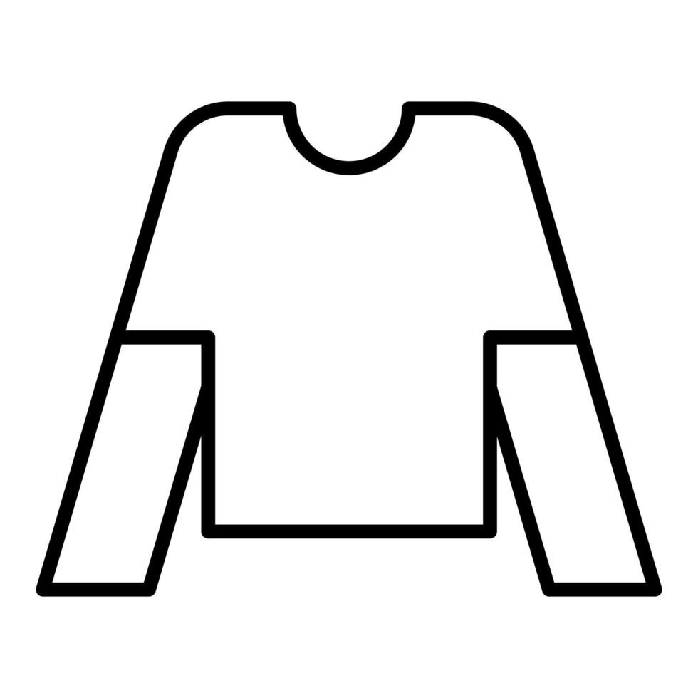 Long sleeve round neck t-shirt with stitching accents on the sleeves vector