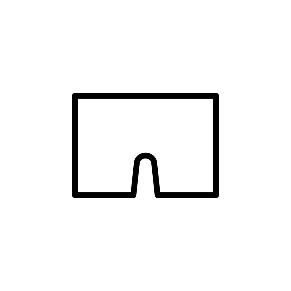 Plain loose shorts underwear for men vector
