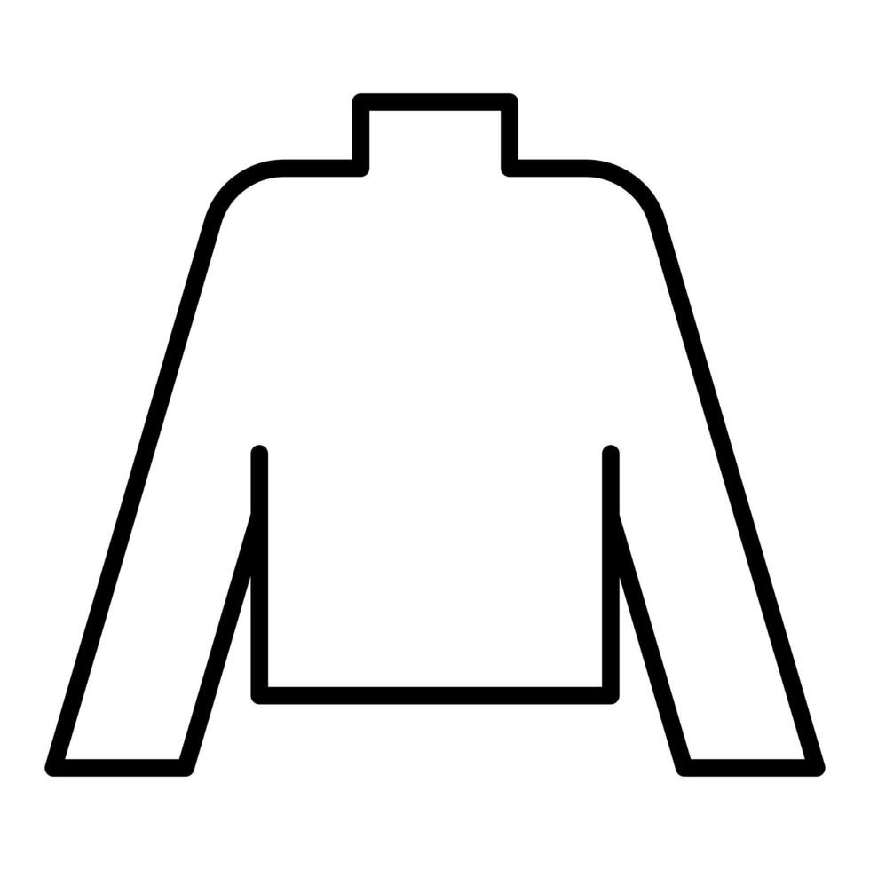 Plain long sleeve high collar t-shirt vector