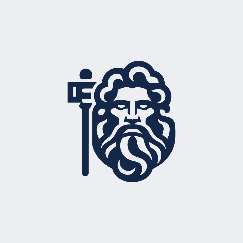 logo for a company called neptune for market. vector
