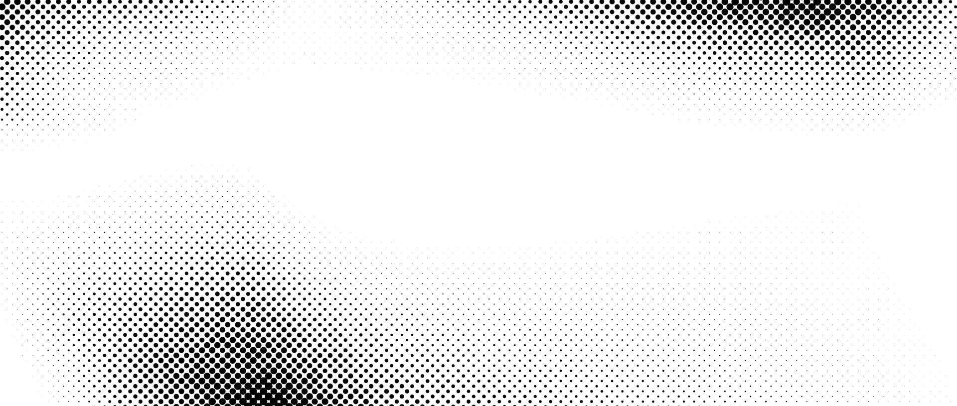 Dotted halftone texture background. Monochrome pop art gradient overlay. Vanishing grunge gritty noise wallpaper. Weathered pixelated raster comic backdrop. Bitmap fading subtle surface vector